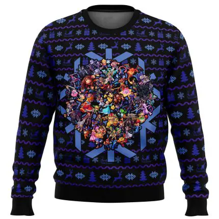 Smash bros christmas brawl ugly christmas sweater